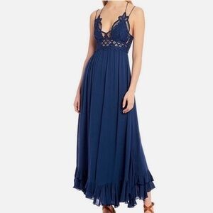 FREE PEOPLE ONE ADELLA MAXI SLIP DRESS